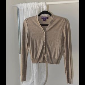 🐪Ralph Lauren, chic, sand brown cardigan!
